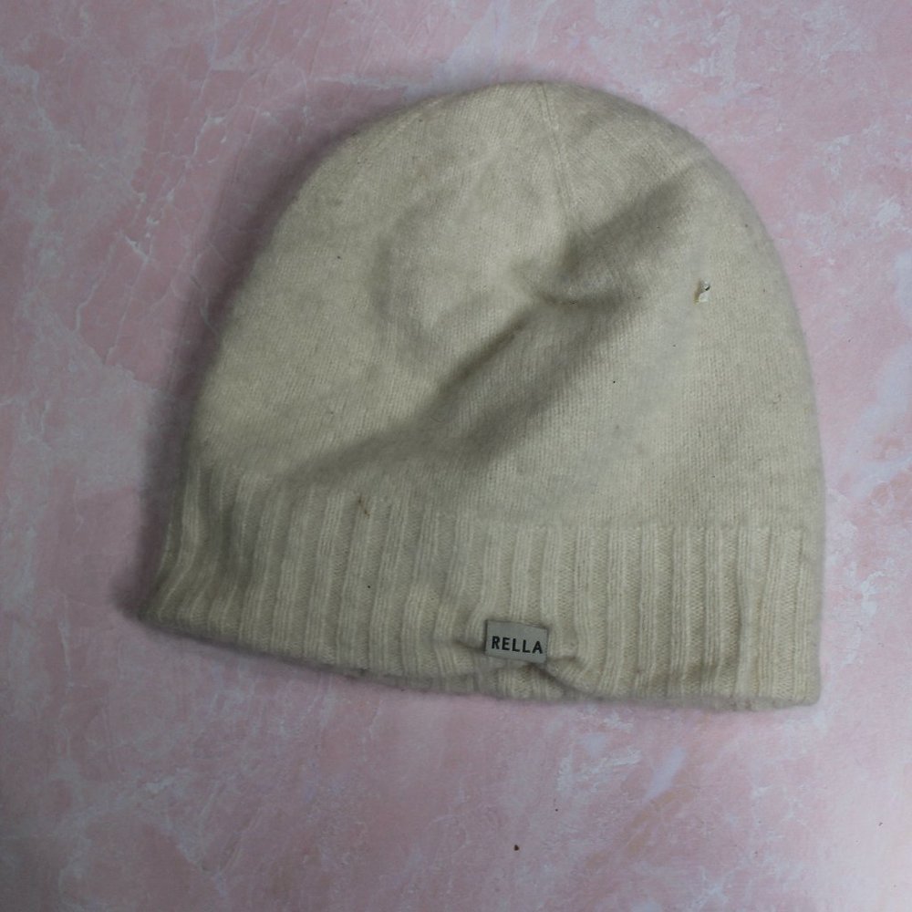 Rella Cream Merino Wool & Cashmere Beanie